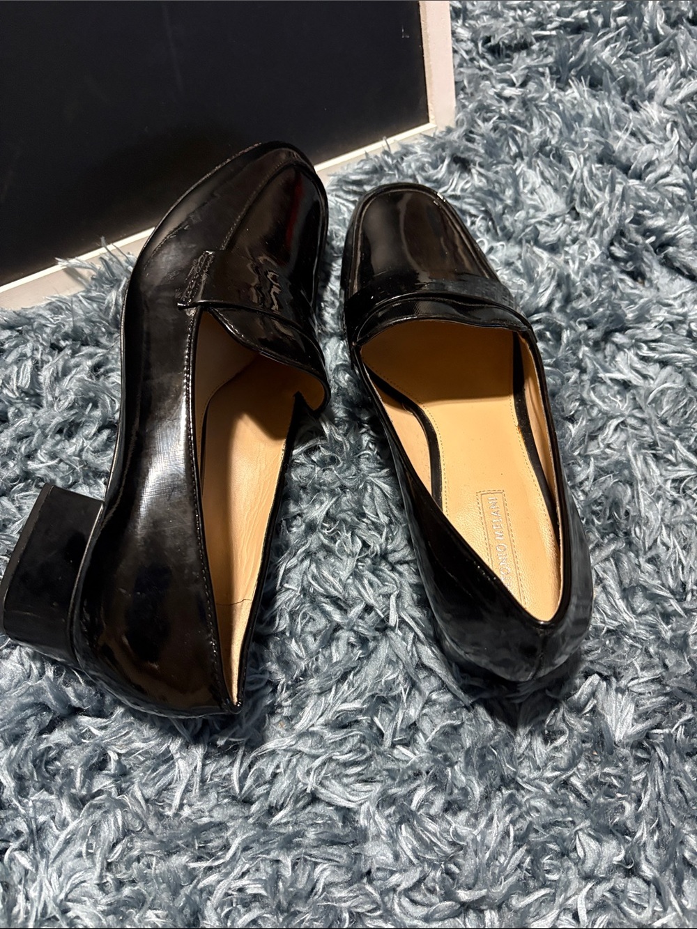 Black Patent Leather Loafers - Women's Dress Loafers - Picture 6 of 7
